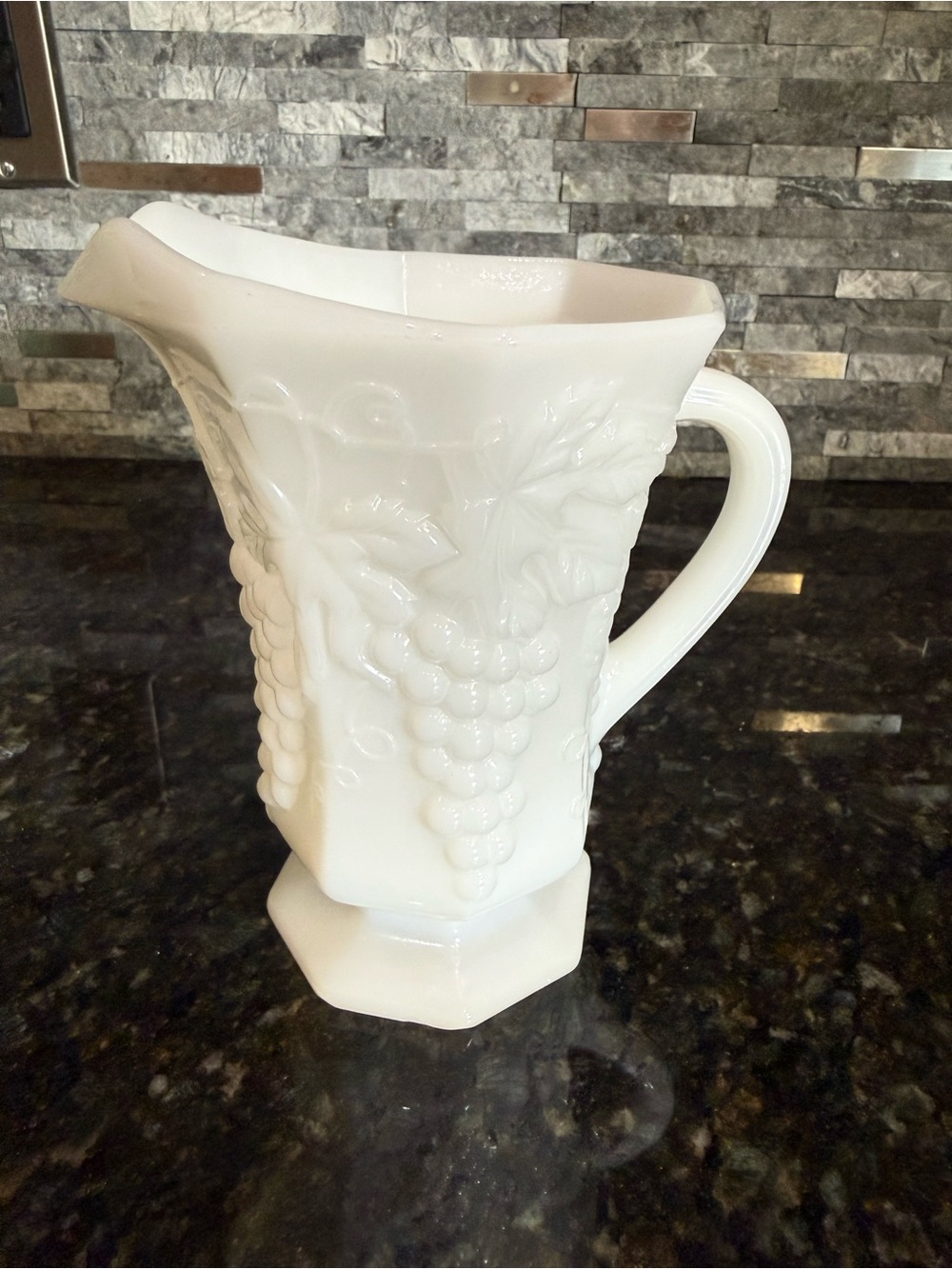 Vintage Anchor Hocking Milk Glass Pitcher